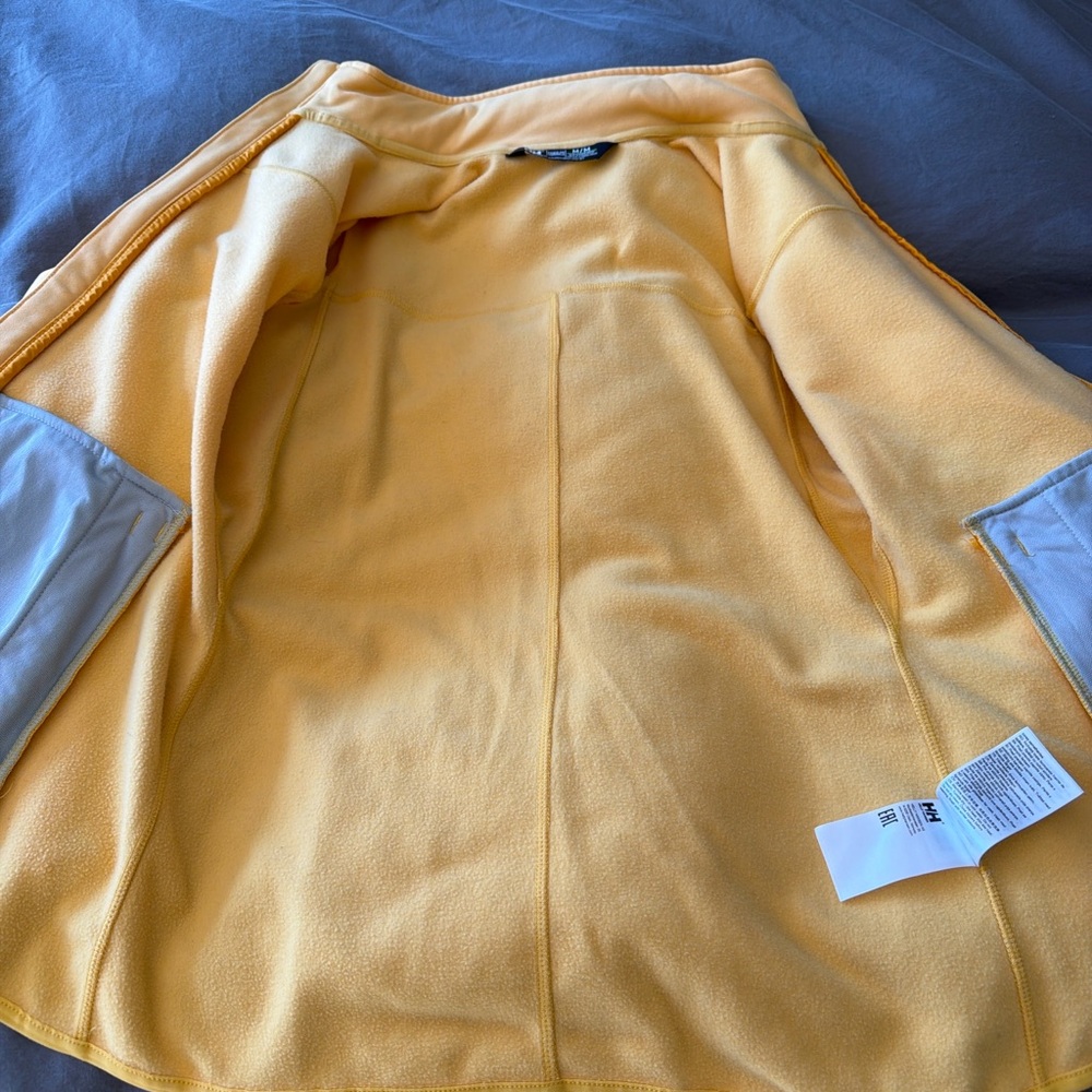 Helly Hansen Women’s Full Zip Fleece Jacket Yellow Peach Softshell - M - Picture 6 of 10
